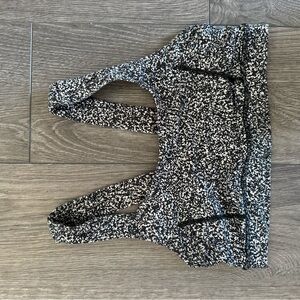 Lululemon Black and White Speckled Sports Bra